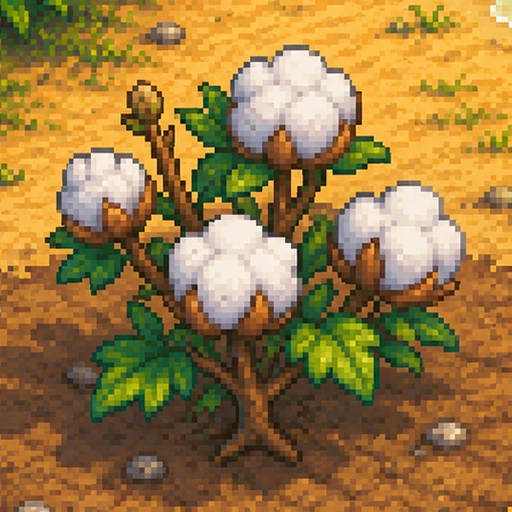 Cotton plant ready for harvest