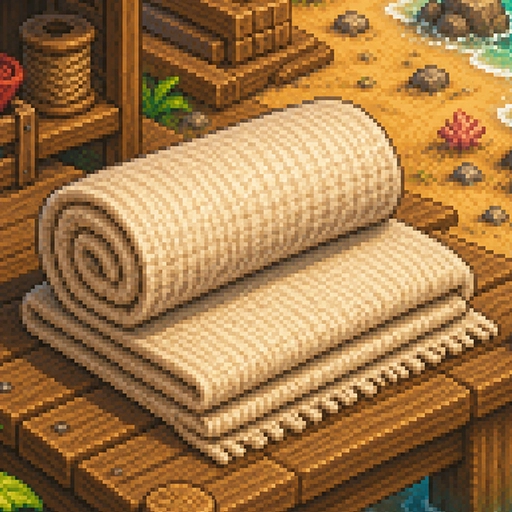 Rolls of woven canvas